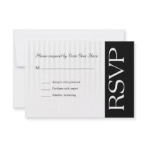 Customizable Classy RSVP With Subtle Stripes Announcement