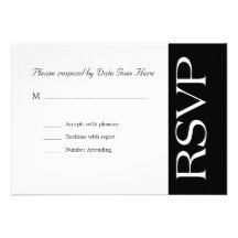 Customizable Classy RSVP With Subtle Stripes Announcement