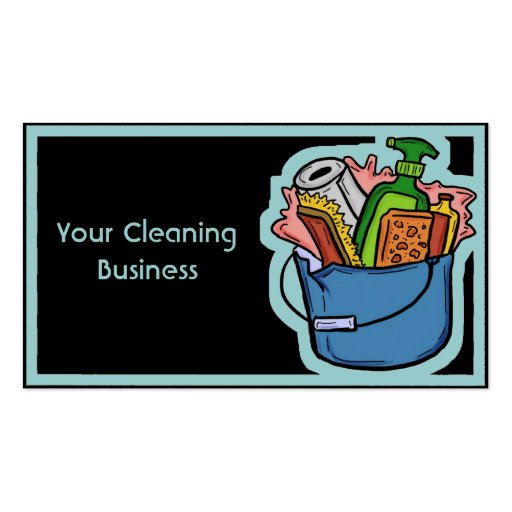 Customizable cleaning business card template (front side)