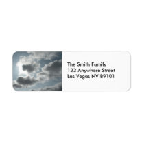 Customizable Clouds Return Address Label labels