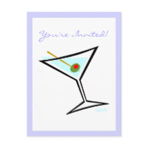 Customizable Cocktail Party Invitation Postcard