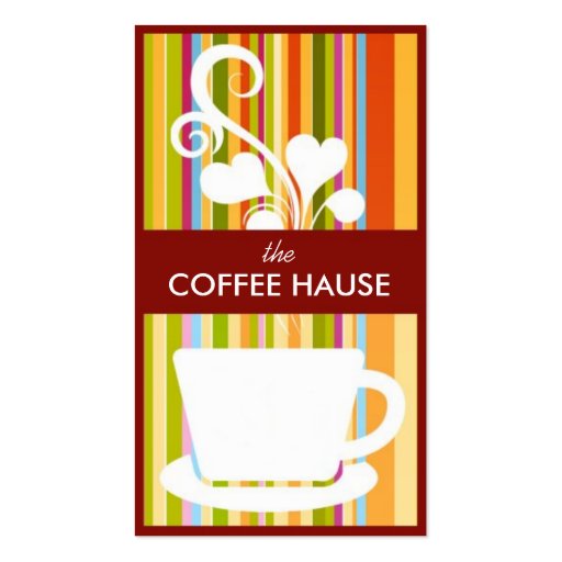 Customizable Coffee Shop Business Cards (back side)