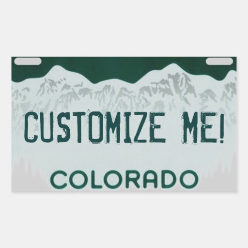 Customizable Colorado license plate stickers Zazzle