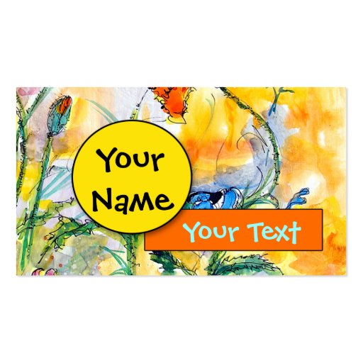 Customizable Colorful Profile Cards # 1029 Busines Business Cards (front side)