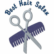 Customizable Comb, Scissors Emb. Stylist Tees embroidered shirts
