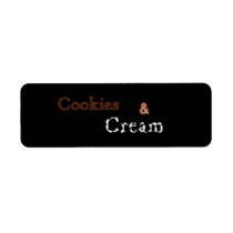 Customizable Cookies & Cream Labels labels