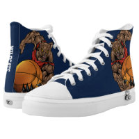 Customizable Cougars or Wildcats Basketball Player Printed Shoes