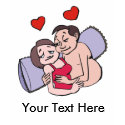Customizable Couple Snuggling T-shirt shirt
