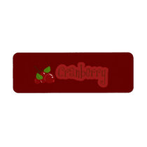 Customizable Cranberry Bakery Labels labels