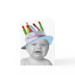 Customizable Crying Baby In A Birthday Hat