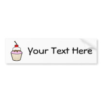 Customizable Cupcake Bumper Stickers