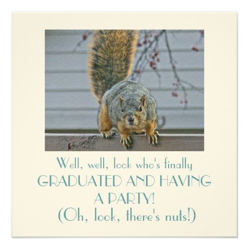 CUSTOMIZABLE CUTE INVITATION (SQUIRREL ON FENCE) (front side)