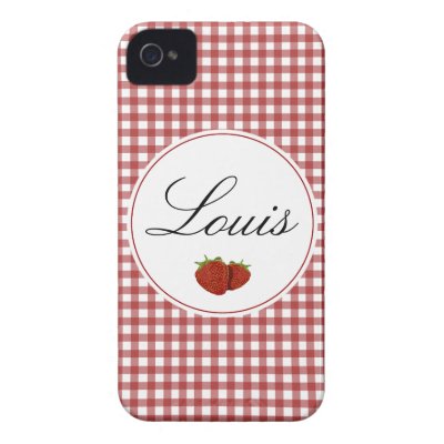 Customizable Cute Strawberry iPhone 4 Case