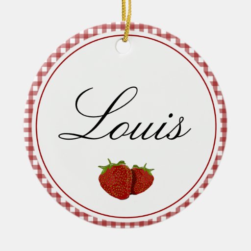 Customizable Cute Strawberry Christmas Ornament