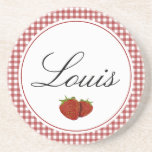 Customizable Cute Strawberry Coaster