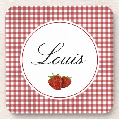 Customizable Cute Strawberry Drink Coaster