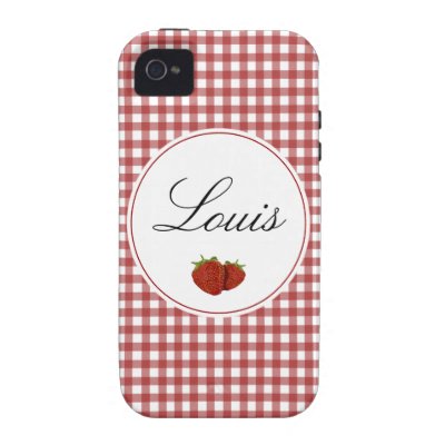 Customizable Cute Strawberry iPhone 4 Cover