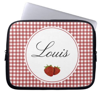Customizable Cute Strawberry Laptop Sleeves