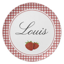 Customizable Cute Strawberry Plate