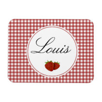 Customizable Cute Strawberry Vinyl Magnet