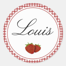 Customizable Cute Strawberry Round Sticker