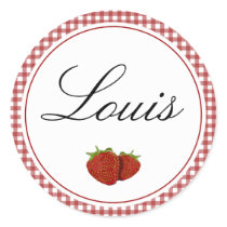 Customizable Cute Strawberry Round Sticker