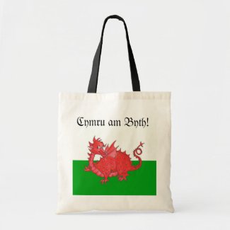 Customizable Cute Welsh Red Dragon Tote Bag