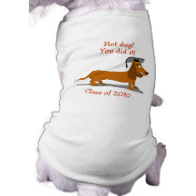 Customizable Dachshund Dog Graduation Template Pet Tee Shirt