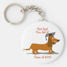 Customizable Dachshund Dog Graduation Template Key Chain