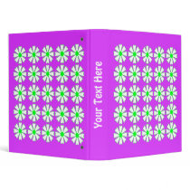 Customizable Daisies on Purple Binder