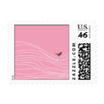 Customizable Dark Pink Bird Stamps