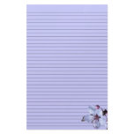 Customizable Delicate Flower Stationery - lined