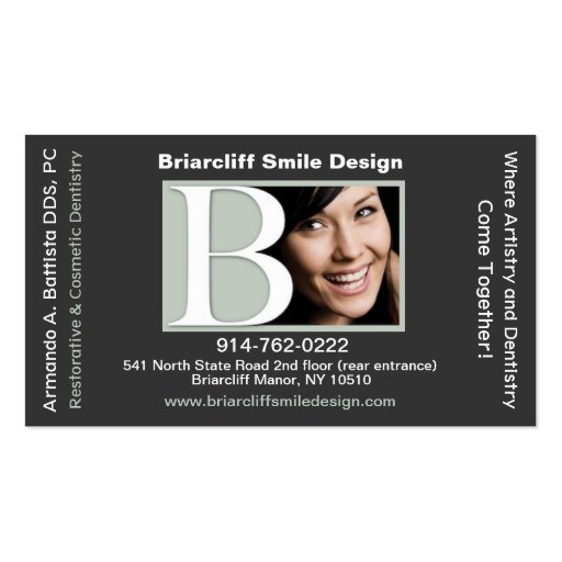 Customizable Dental Appointment Business Card (front side)