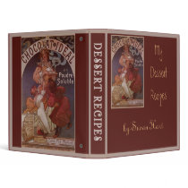 Customizable Dessert Recipes Binder by CustomizeACard Customizable Dessert Recipes Binder