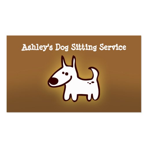 CUSTOMIZABLE dog sitting, grooming, walking Business Card Templates (back side)