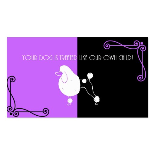 Customizable Doggy Day Care Business Card (back side)