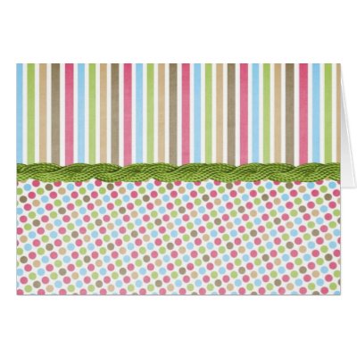 Customizable Dots and Stripes Cards and Postage by naturetees