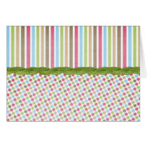Customizable Dots and Stripes Cards and Postage by naturetees Customizable Dots and Stripes Cards and Postage