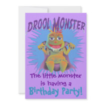 Customizable Drool Monster Birthday Invitations