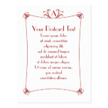 Customizable Elegant Border With Monogram Postcard