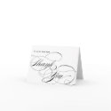 Customizable Elegant Script Thank You Card - Black card