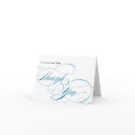Customizable Elegant Script Thank You Card - Blue card