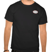Customizable embroidered oval patch front & back  t shirts
