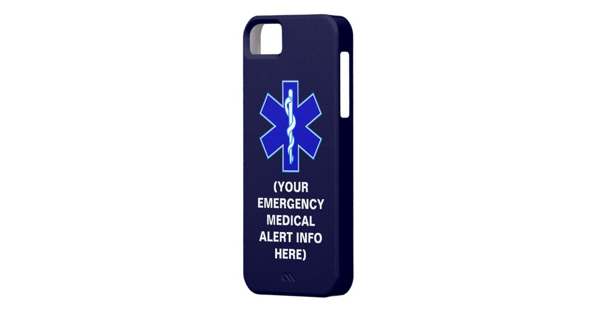 Customizable Emergency Medical Alert iPhone Cases Zazzle