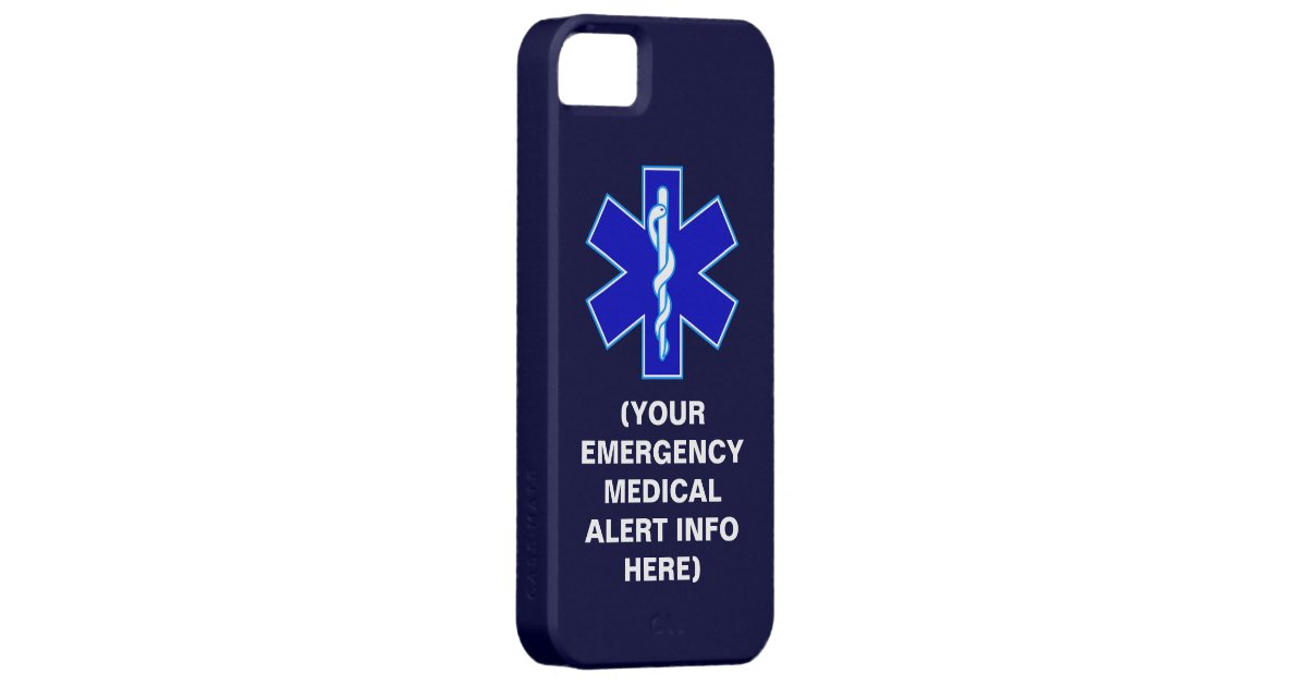 Customizable Emergency Medical Alert iPhone Cases Zazzle