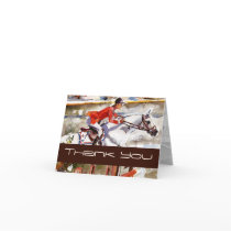 equestrian, note cards, horses, thank you card, pferde, red, brown, sport, athletes, animals, riding, mustangs, trakehner, jumper, watercolors, advertising, colorful, fine art, art, artistic, graphics, customizable, modern, stylish, ooak, contemporary, unique, Card with custom graphic design
