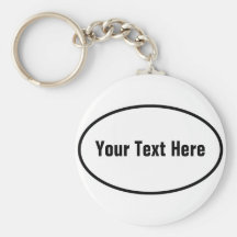 Customizable European Oval Key Chain