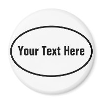 Customizable European Oval Magnet