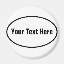 Customizable European Oval Magnet