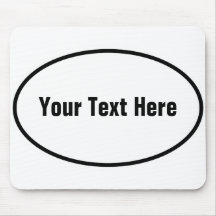 Customizable European Oval Mouse Pad